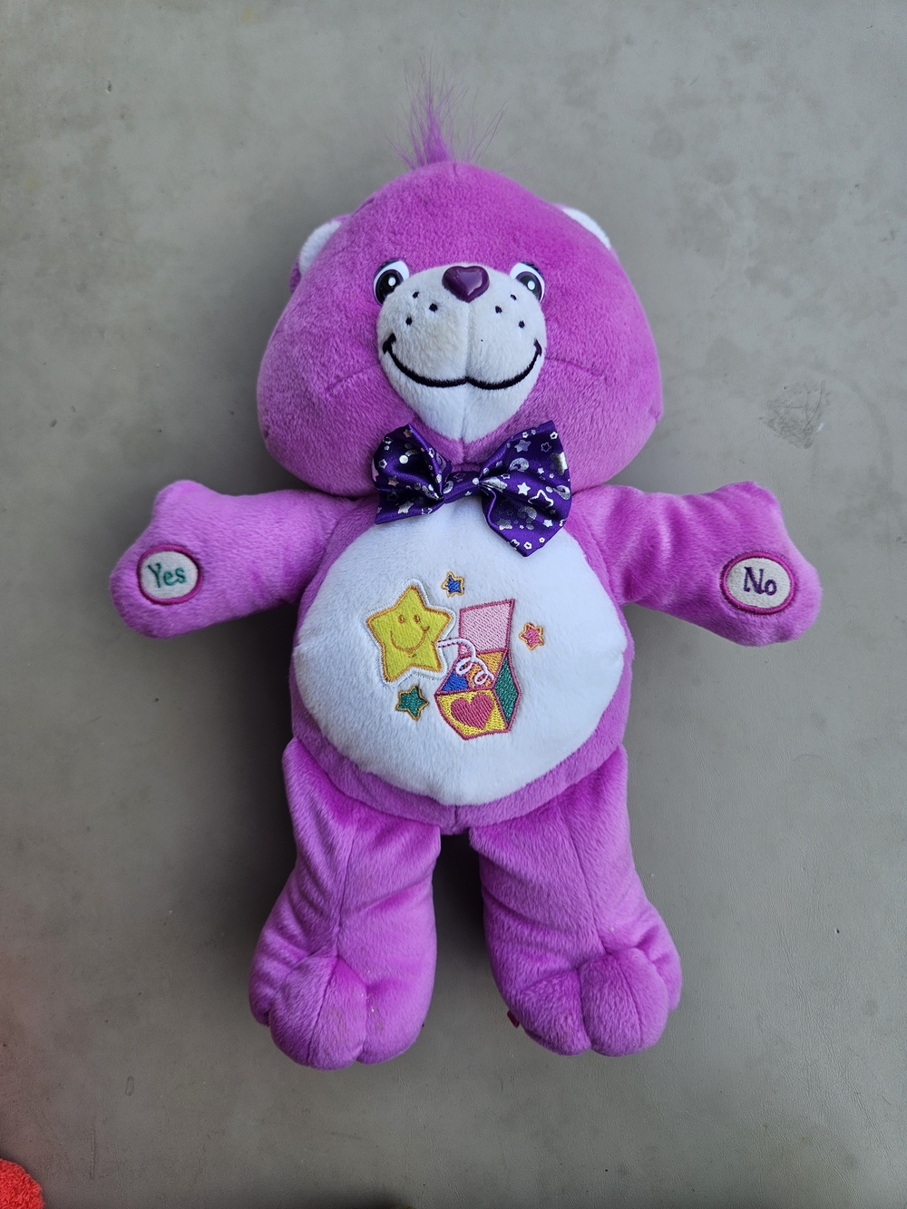 Purple Plush Care Bear Interactive Stuffed Toy